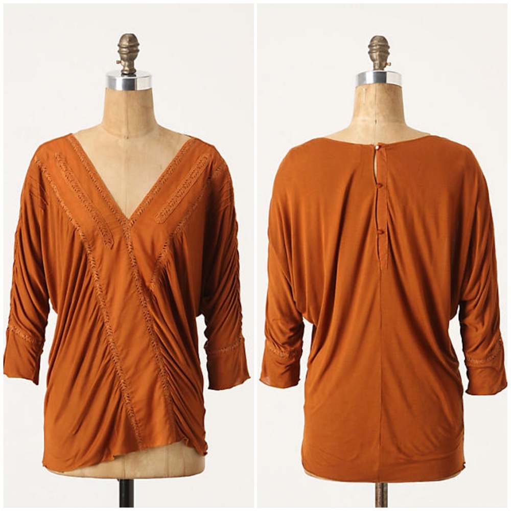 Anthropologie Leafy Crossing Tee by Tiny
